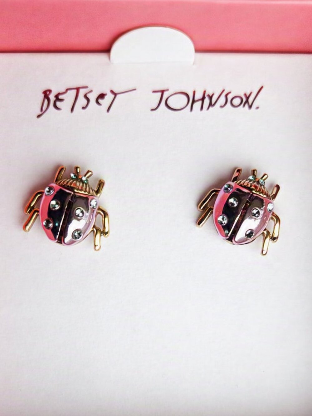 Betsey Johnson Ladybug Stud Earring